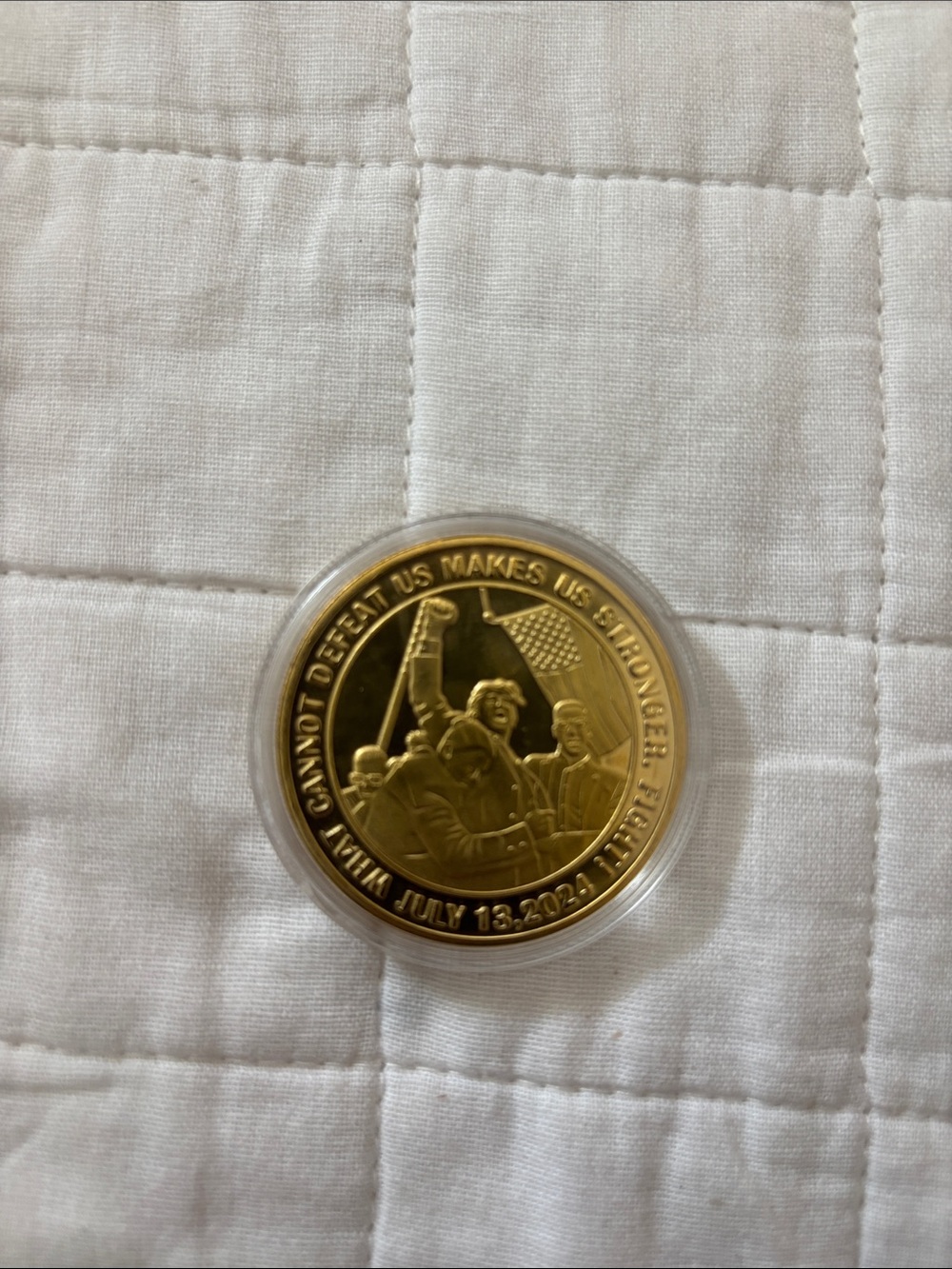 Commemorative Gold-Tone Collector Coin - Patriotic Design